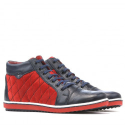 Stivaletti donna 3283 indigo+rosso