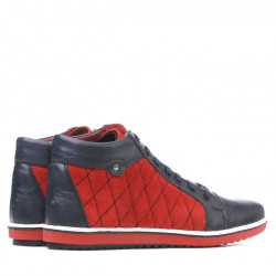 Stivaletti donna 3283 indigo+rosso