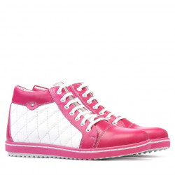Stivaletti donna 3283 rosa+bianco