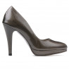 Scarpe eleganti donna 1233 vernice marrone perlato