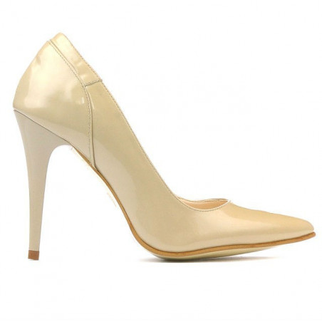 Scarpe eleganti donna 1230 vernice beige
