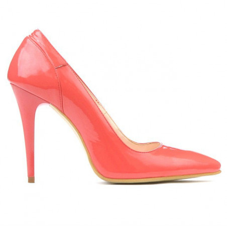 Scarpe eleganti donna 1230 vernice rosso corallo