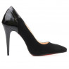 Scarpe eleganti donna 1230 nero antilope+lacca nera