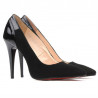 Scarpe eleganti donna 1230 nero antilope+lacca nera