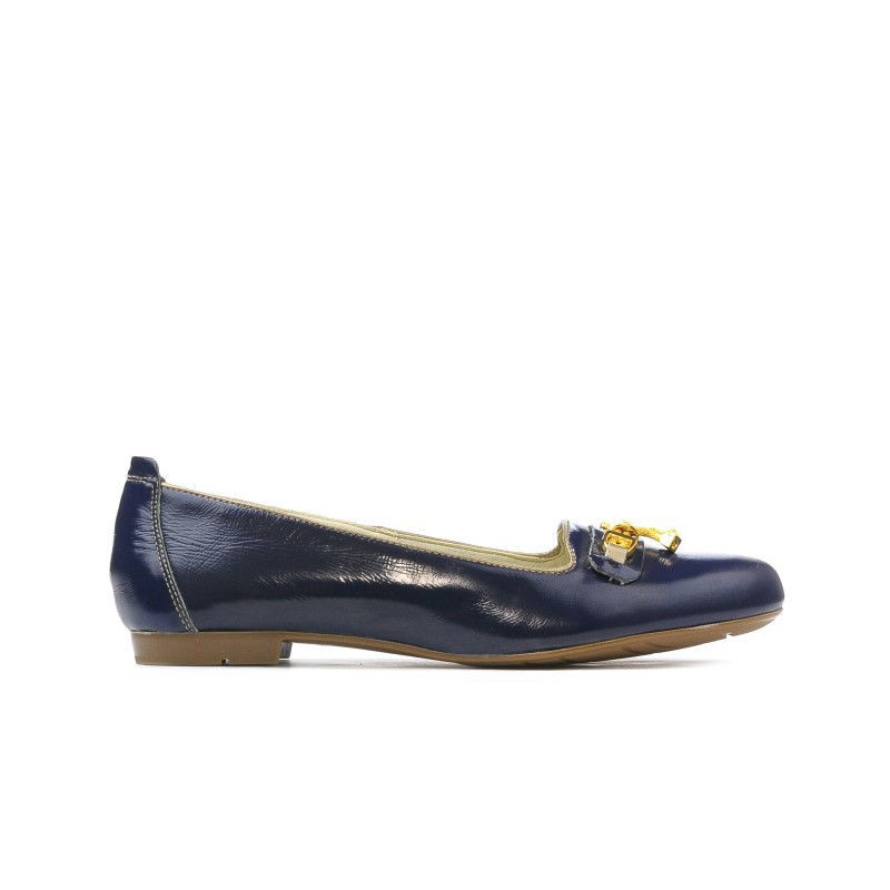 Scarpe casual donna 639 vernice indaco