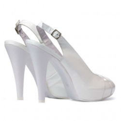Sandali donna 1222 vernice bianca