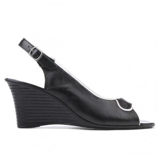 Sandali donna 596 nero+bianco
