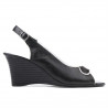 Sandali donna 596 nero+bianco