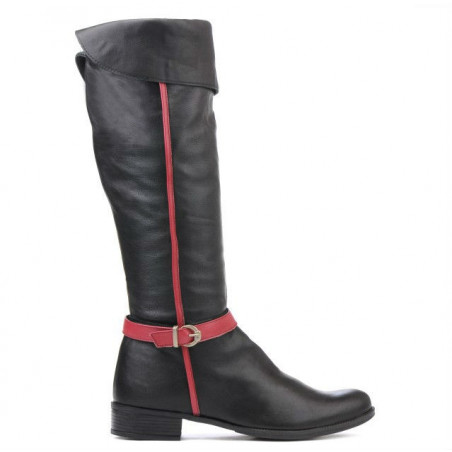 Stivali donna 3263 nero+bordeaux