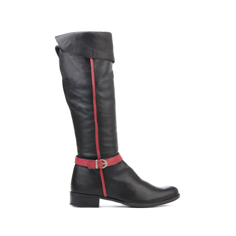 Stivali donna 3263 nero+bordeaux