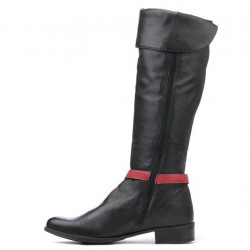 Stivali donna 3263 nero+bordeaux