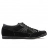 Scarpe sportive uomo 716 nero velluto+laccato nero