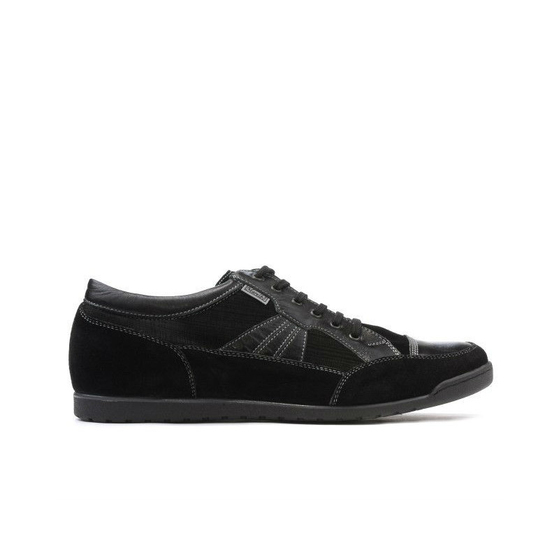 Scarpe sportive uomo 716 nero velluto+laccato nero