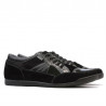 Scarpe sportive uomo 716 nero velluto+laccato nero