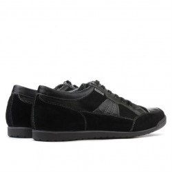 Scarpe sportive uomo 716 nero velluto+laccato nero