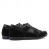 Scarpe sportive uomo 716 nero velluto+laccato nero