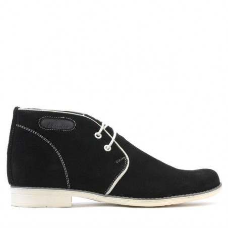 Stivaletti adolescenti 464 nero velluto+bianco