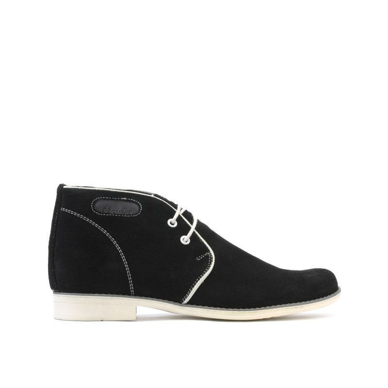 Stivaletti adolescenti 464 nero velluto+bianco