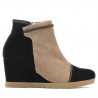 Stivaletti donna 1143 nero antilope+cappuccino