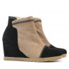 Stivaletti donna 1143 nero antilope+cappuccino