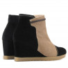 Stivaletti donna 1143 nero antilope+cappuccino