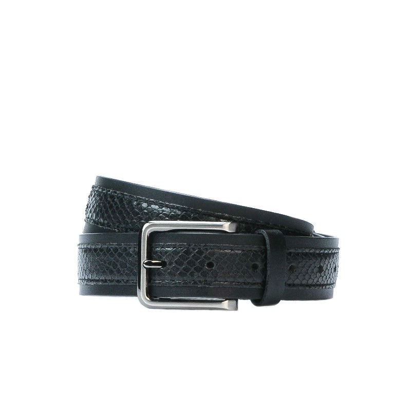 Cintura uomo 18b nero+serpente nero