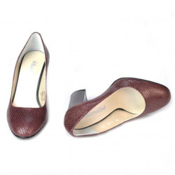 Scarpe eleganti donna 1269 pitone bordeaux