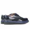 Scarpe casual donna 663-1 laccato indaco combinato