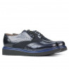 Scarpe casual donna 663-1 laccato indaco combinato