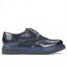 Scarpe casual donna 663-1 laccato indaco combinato