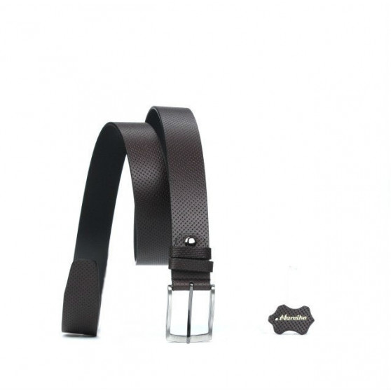 Cintura uomo 25bp marrone perforata