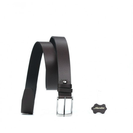 Cintura uomo 25bp marrone perforata