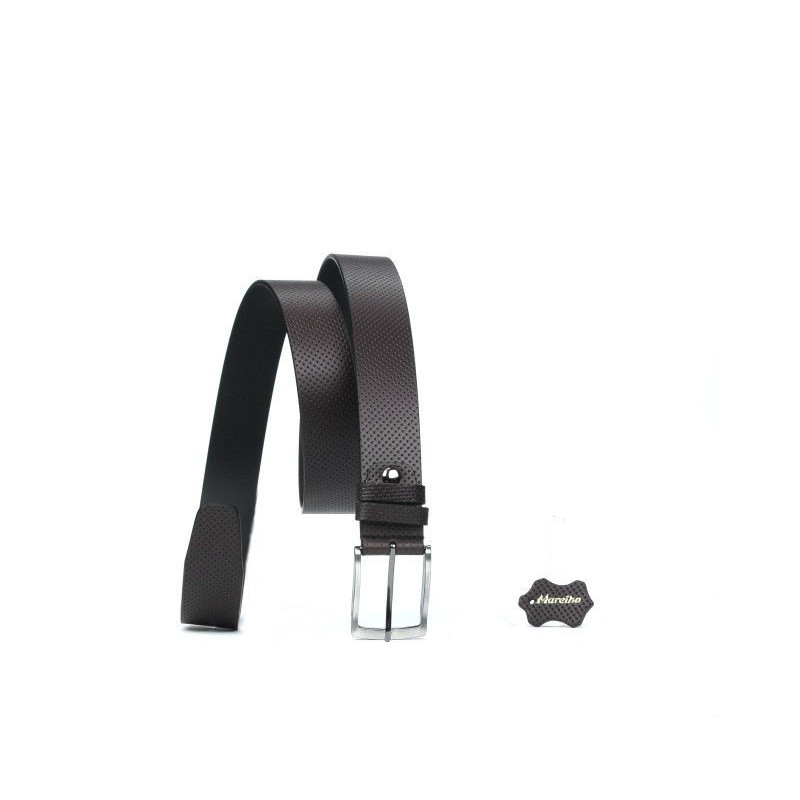 Cintura uomo 25bp marrone perforata