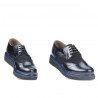 Scarpe casual donna 663-1 laccato indaco combinato