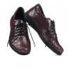 Scarpe casual donna 698 bordeaux perla