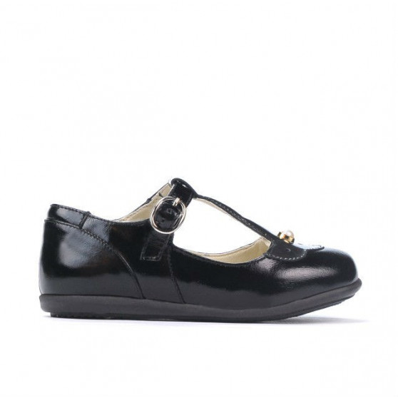 Scarpe per bambini piccoli 63c vernice nera combinata