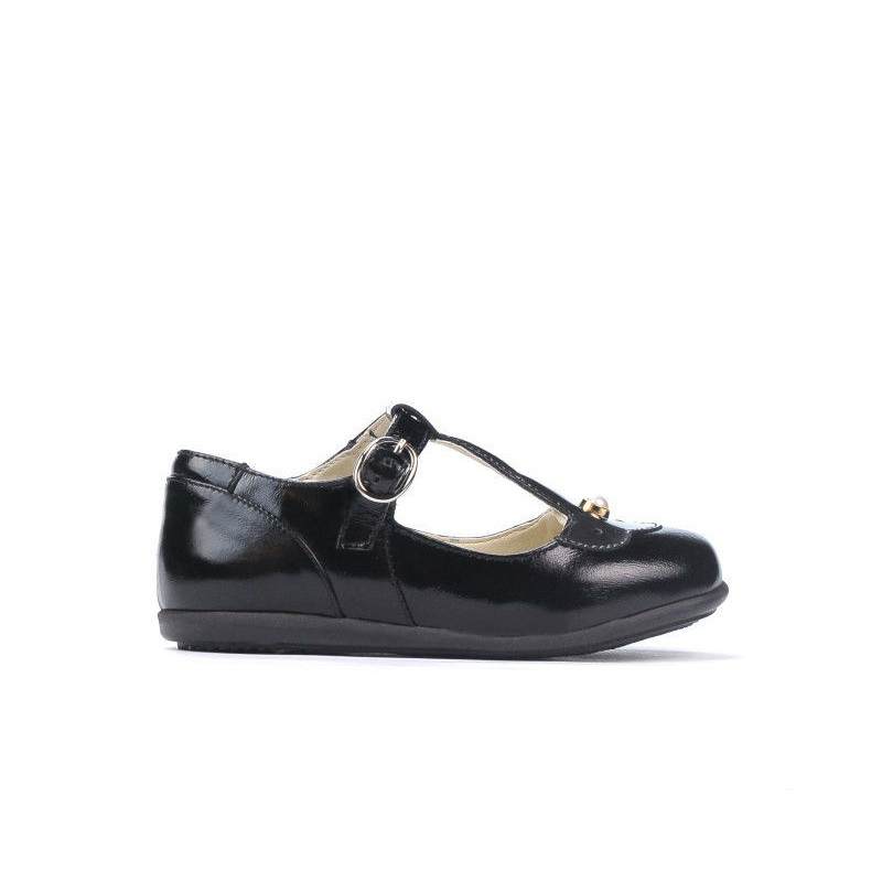 Scarpe per bambini piccoli 63c vernice nera combinata