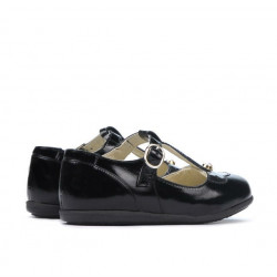 Scarpe per bambini piccoli 63c vernice nera combinata