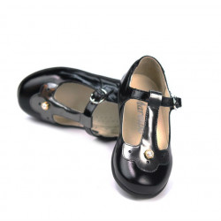 Scarpe per bambini piccoli 63c vernice nera combinata