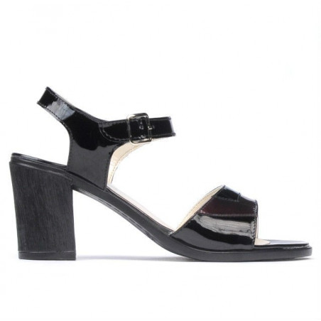 Sandali donna 5042 vernice nero+bordò