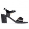 Sandali donna 5042 vernice nero+bordò