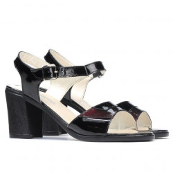Sandali donna 5042 vernice nero+bordò