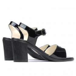 Sandali donna 5042 vernice nero+bordò