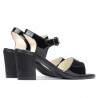 Sandali donna 5042 vernice nero+bordò