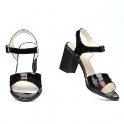 Sandali donna 5042 vernice nero+bordò