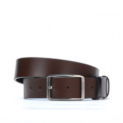 Cintura uomo 09b bicolore nero+marrone