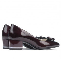Scarpe eleganti donna 1270 vernice bordeaux satinata