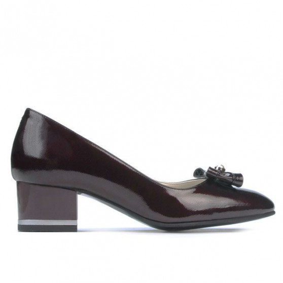 Scarpe eleganti donna 1270 vernice bordeaux satinata