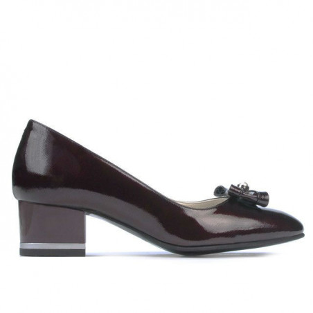 Scarpe eleganti donna 1270 vernice bordeaux satinata