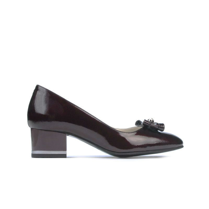 Scarpe eleganti donna 1270 vernice bordeaux satinata